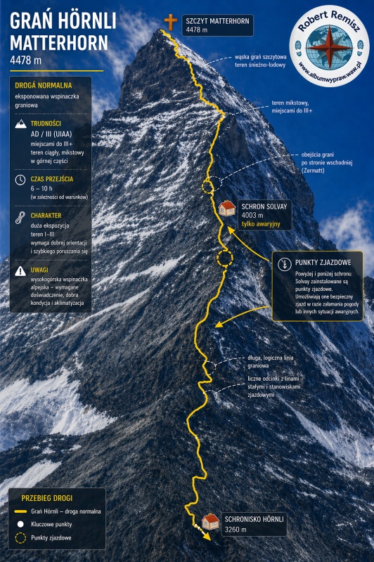 Matterhorn gra� H�rnli topo